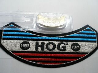 2021 Hog Harley Owners Group Rocker Patch & Pin -