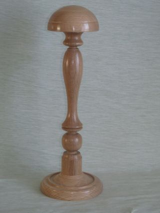 Wig Hat Stand Light Oak Wood Handmade Wooden Barristers Judge Etc