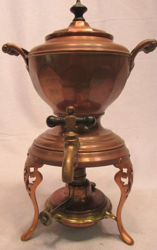 Antique Copper Coffee Pot Percolator Burner Manning Bowman Co.  993 Pat May 1906
