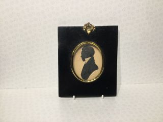 Antique Silhouette Portrait Of A Handsome Young Man