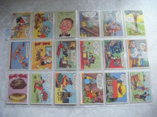 1957 Topps Goofy Postcards Complete Card Set In Sheets (60) Nm - Mt