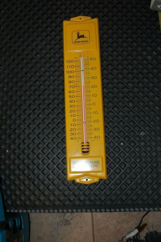 Vintage John Deere Metal Thermometer