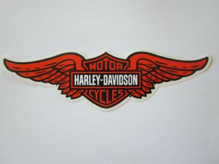 Harley Davidson Vintage Winged Bar And Shield Decal Sticker 8 3/8 " X 2 1/2 "