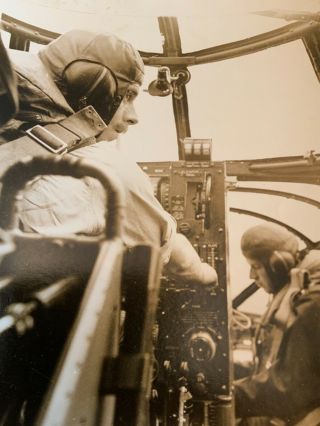 Ww2 Raf Beaufort Pilots Photograph Showing B Type Flying Helmet Etc