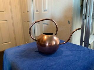 Antique/vintage Copper & Brass Tea Kettle /watering Can Great Shape And Finish