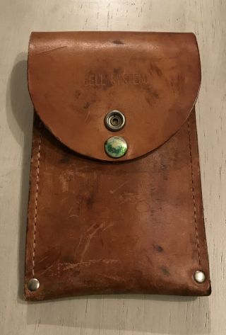 Vintage Bell System Electrician Leather Tool Pouch