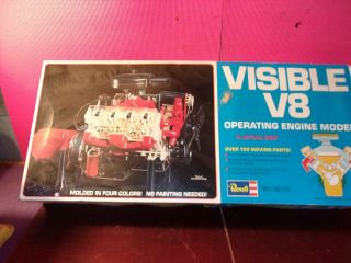 Vintage 1977 Revell Visible V - 8 Model Kit.  Junk Yard Kit 95 Complete
