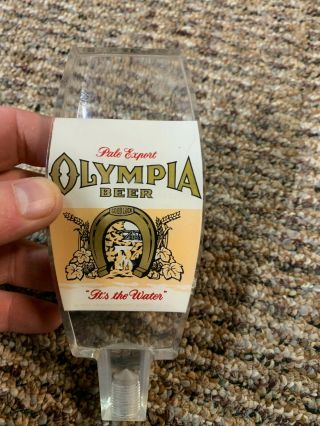 Vintage Rare Olympia Beer Tap Handle Keg " Its The Water " Lucite