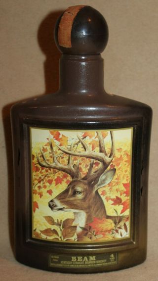 Vintage Jim Beam White Tailed Deer Bourbon Whiskey Decanter J Lockhart Empty