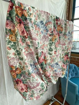 Vtg Allison Ralph Lauren Twin Fitted Bed Sheet Flower Burst Euc