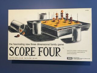 Vintage 1971 " Score Four " Game - Three Dimensional Family Game - Lakeside Industries