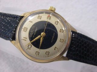 Vintage Gold Fd Large Antique Art Deco Invicta Tropicalized Mens Watch