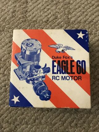 Vintage Box Only Eagle 60 Rc Motor Duke Fox 