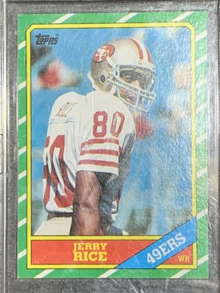 1986 Topps Jerry Rice - - Rc Rookie - 161 & 1987 Topps 115 Jerry Rice