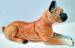 Vintage Boxer Dog Figurine Made In Japan 9 " Lipper & Mann