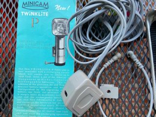 VTG Minicam Twinklite P flash w/box,  cables,  IB,  bracket. 2