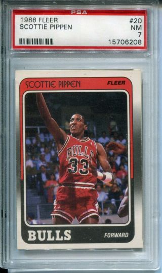 1988 Fleer 20 Basketball Scottie Pippen Rc Psa 7 Nm Hof Bulls Rookie