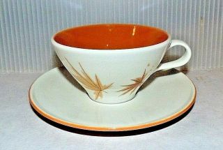 Mid Century Vintage Ben Seibel Iroquois Harvest Time Flat Cup & Saucer
