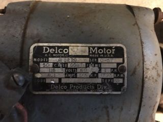 Vintage Delco electric motor 1/3 hp 1725 RPM 115 V w/ Oberdorfer transfer pump 2