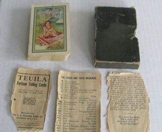 Antique Teuila Fortune Telling Cards 1923 U.  S.  Playing Card Co Uspcc Tarot