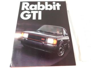 Vtg 1982 Volkswagen VW Rabbit GTI Sales Brochure Introductory Letter 3