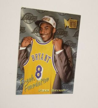 Kobe Bryant 1996 - 97 Fleer Metal Fresh Foundation Rc Rookie Card 137 Lakers