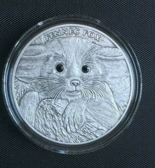 Niue 2013 $2 Fennec Fox Babies Antique Finish 1 Oz Silver Coin