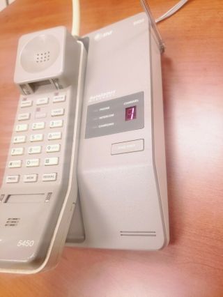 Vintage At&t 5450 10 Channel Cordless Phone Desk Wall Telephone