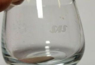 Vintage Airline Glass Sas Scandinavian Airlines System