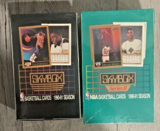 Skybox 90 - 91 Basketball Boxes (72 Packs) Series 1 And 2.  Jordan