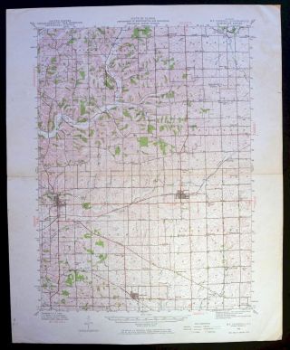 1942 Mount Carroll Illinois Lanark 15 - Minute Usgs Topographic Topo Map