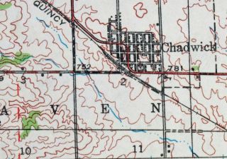 1942 Mount Carroll Illinois Lanark 15 - minute USGS Topographic Topo Map 2