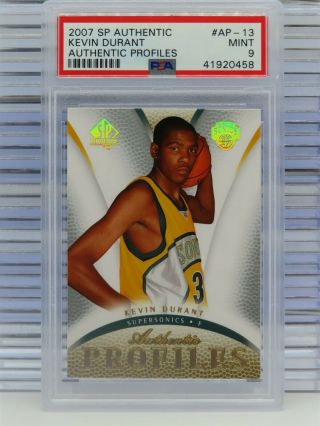 2007 - 08 Sp Authentic Kevin Durant Profiles Rookie Card Rc Ap - 13 Psa 9 Z85