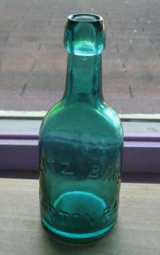 Teal Squat Soda,  Beer,  Seitz Bros Easton,  Pa Near Blue Green Antique Bottle
