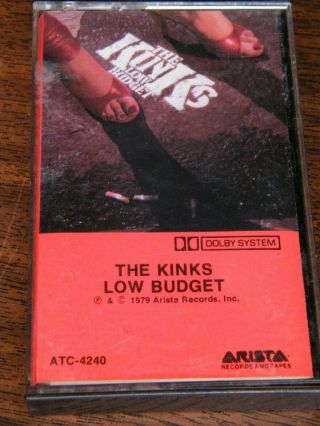 The Kinks Low Budget Vintage Cassette Tape 1979 Rock & Roll