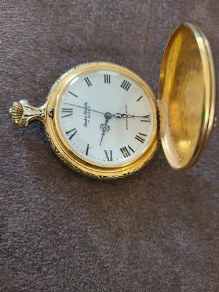 Vintage Andre Rivalle 17 Jewels Pocket Watch Liberty Bell