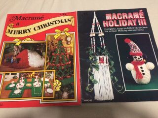 Christmas Macrame Pattern Books Tree Skirt Tree Snowman Vintage 1979
