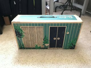 Vintage 1962 Barbie Dream House With Cardboard Furniture Accessories