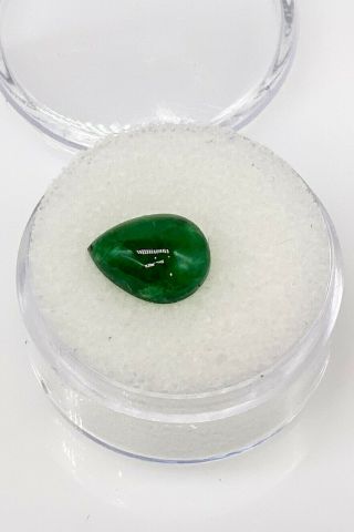 Antique $3000 3ct Pear Cut Colombian Emerald Loose Gem