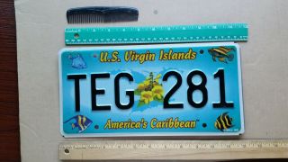 License Plate,  U.  S.  Virgin Islands,  Tropical Fish,  Passenger,  Teg 281