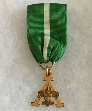 Vintage Bsa Scouter Training Award Medal 1/20 10k Gf Boy Scouts Of America A297