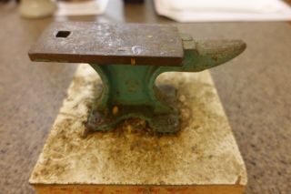 Vintage Mounted Rusty Patina Metal Japan Small Watchmakers Jewelers Anvil Tool