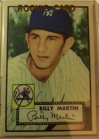 1952 Topps Billy Martin Rookie Card 175