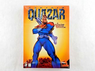 Vintage Captain Quazar  Big Box Pc Computer Game By Media Safari