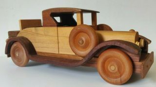Vintage Wood Antique Rolls Royce Toy Car Finish