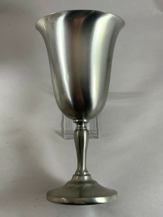 Vintage Preisner Pewter Goblets Pair Set of 4 Wine Glass Medival Gothic 2154 3