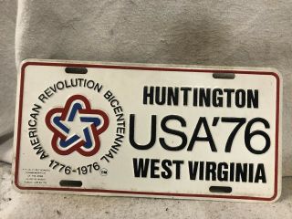 Usa Bicentennial Huntington West Virginia License Plate