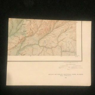 U.  S.  Geological Survey Map - Mt Mc Kinley Natl Park - 1956 - G To Vgc - Folded