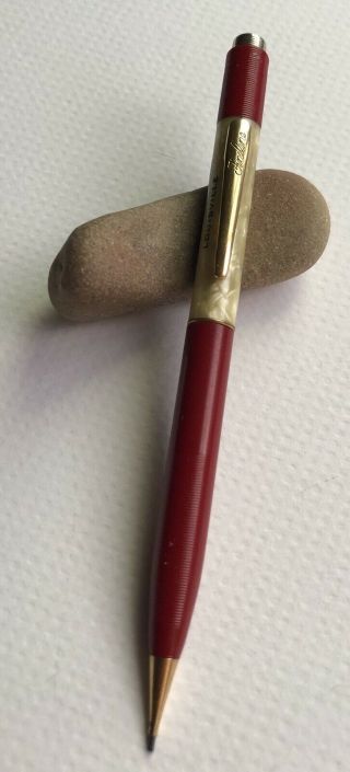 Vintage Sheaffer Fineline Mechanical Pencil Classic Edc Red Pearl Usa