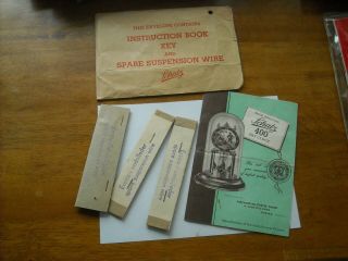 Vintage Schatz 400 Day Clock Instruction Book And 3 Spare Suspension Wires